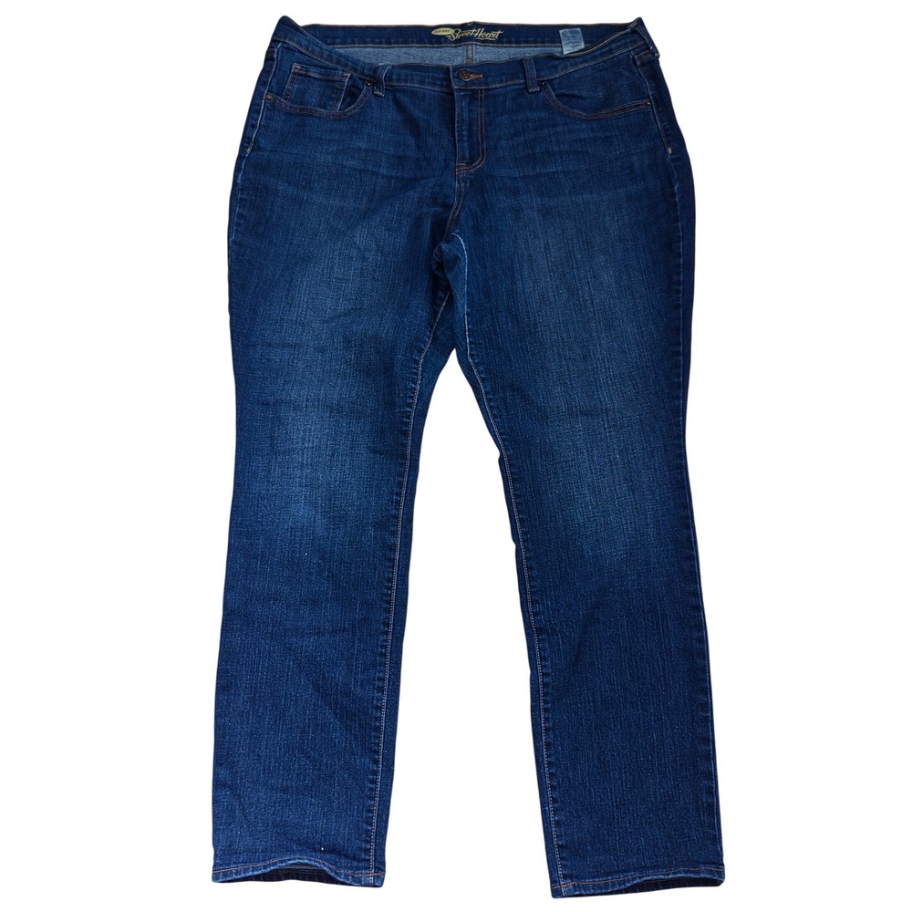 Old Navy The Sweetheart Jeans Womens 16 Regular Dark Wash Straight Leg Denim